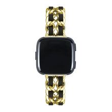 Load image into Gallery viewer, Leather & Steel Fitbit Band For Versa, Versa 2, Versa Lite - 15 color options Axios Bands