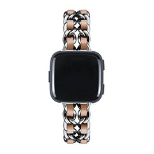Load image into Gallery viewer, Leather & Steel Fitbit Band For Versa, Versa 2, Versa Lite - 15 color options Axios Bands