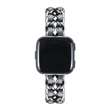 Load image into Gallery viewer, Leather & Steel Fitbit Band For Versa, Versa 2, Versa Lite - 15 color options Axios Bands