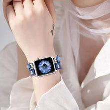 Load image into Gallery viewer, Leather and Beaded Apple Watch Band Axios Bands