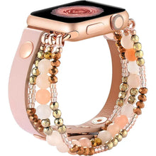 Load image into Gallery viewer, Leather and Beaded Apple Watch Band Axios Bands