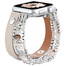 Load image into Gallery viewer, Leather and Beaded Apple Watch Band Axios Bands