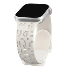 Leopard Engraved Silicone Apple Watch Bands - 15 color options 38mm - 49mm -