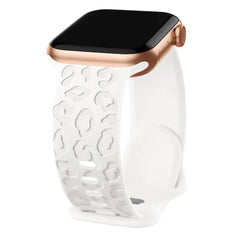 Leopard Engraved Silicone Apple Watch Bands - 15 color options 38mm - 49mm -