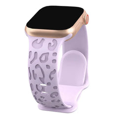 Leopard Engraved Silicone Apple Watch Bands - 15 color options 38mm - 49mm -