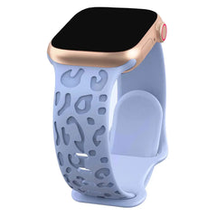 Leopard Engraved Silicone Apple Watch Bands - 15 color options 38mm - 49mm -