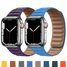 Load image into Gallery viewer, Magnetic Leather Apple Watch Bands - 50 color options 38mm - 49mm Axios Bands