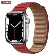 Load image into Gallery viewer, Magnetic Leather Apple Watch Bands - 50 color options 38mm - 49mm Axios Bands