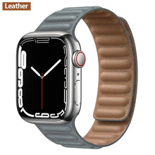 Load image into Gallery viewer, Magnetic Leather Apple Watch Bands - 50 color options 38mm - 49mm Axios Bands