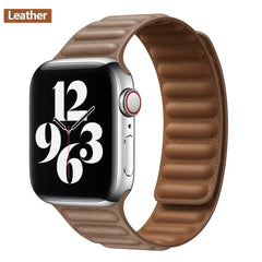 Magnetic Leather Apple Watch Bands - 50 color options 38mm - 49mm -