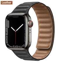 Load image into Gallery viewer, Magnetic Leather Apple Watch Bands - 50 color options 38mm - 49mm Axios Bands