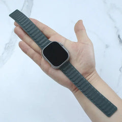 Magnetic Leather Apple Watch Bands - 13 color options 38mm - 49mm -
