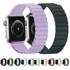 Magnetic Silicone Apple Watch Bands - 19 color options 38mm - 49mm -