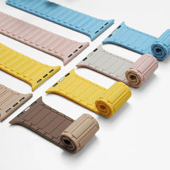 Magnetic TPU Case + Silicone Strap for Apple Watch Band 38mm to 44mm - 14 Colors -