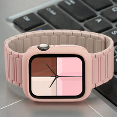 Magnetic TPU Case + Silicone Strap for Apple Watch Band 38mm to 44mm - 14 Colors -