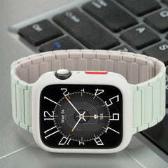 Magnetic TPU Case + Silicone Strap for Apple Watch Band 38mm to 44mm - 14 Colors -