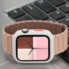 Magnetic TPU Case + Silicone Strap for Apple Watch Band 38mm to 44mm - 14 Colors -