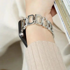 Metal Diamond Stainless Steel Loop Apple Watch Band - 4 Color Options 38mm - 49mm -