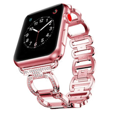 Metal Diamond Stainless Steel Loop Apple Watch Band - 4 Color Options 38mm - 49mm -