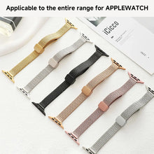 Load image into Gallery viewer, Metal Wheat Ear Herringbone Pattern Slim Stainless Steel Strap for Apple Watch Band 38mm to 49mm - 6 Colors Axios Bands