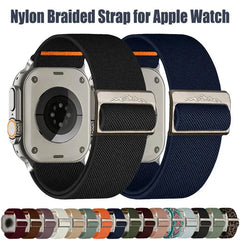 Nylon Fabric Apple Watch Bands with Mountain Slide - 16 color options 38mm - 49mm -