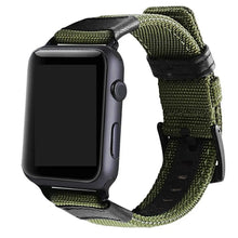 Load image into Gallery viewer, Nylon Fabric & Leather Apple Watch Bands - 4 color options 38mm - 49mm Axios Bands