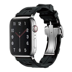 Original Soft Rubber Strap with Metal Buckle for Apple Watch Band -