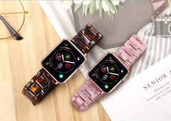 Resin & Metal Apple Watch Bands - 10 color options 38mm - 49mm -