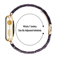 Resin & Metal Apple Watch Bands - 10 color options 38mm - 49mm -
