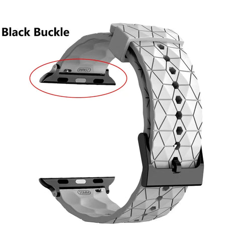Silicone Pattern Strap Apple Watch Band - 20 Color Options 38mm - 49mm -