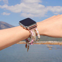 Elastic Beaded Apple Watch Bands - 4 color options 38mm - 49mm -