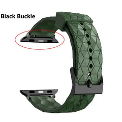 Silicone Pattern Strap Apple Watch Band - 20 Color Options 38mm - 49mm -