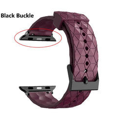 Silicone Pattern Strap Apple Watch Band - 20 Color Options 38mm - 49mm -