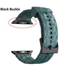 Silicone Pattern Strap Apple Watch Band - 20 Color Options 38mm - 49mm -