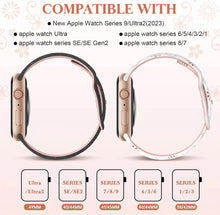 Load image into Gallery viewer, Engraved Silicone Apple Watch Bands - 10 color options 38mm - 49mm
