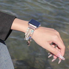 Elastic Beaded Apple Watch Bands - 4 color options 38mm - 49mm -