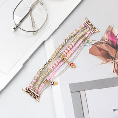 Elastic Beaded Apple Watch Bands - 4 color options 38mm - 49mm -