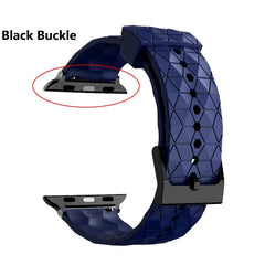 Silicone Pattern Strap Apple Watch Band - 20 Color Options 38mm - 49mm -