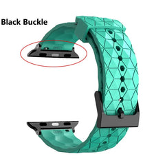 Silicone Pattern Strap Apple Watch Band - 20 Color Options 38mm - 49mm -