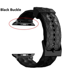 Silicone Pattern Strap Apple Watch Band - 20 Color Options 38mm - 49mm -