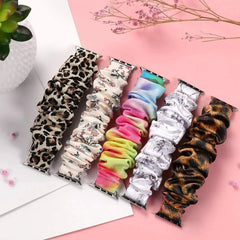 Scrunchie Elastic Nylon Apple Watch Band - 19 color options 38mm - 49mm -
