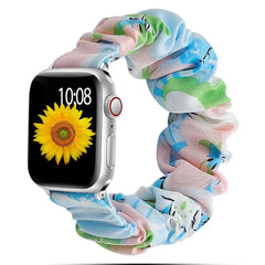 Scrunchie Elastic Nylon Apple Watch Band - 19 color options 38mm - 49mm -