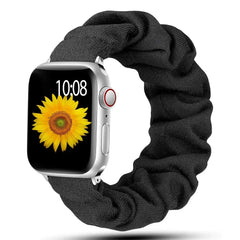 Scrunchie Elastic Nylon Apple Watch Band - 19 color options 38mm - 49mm -