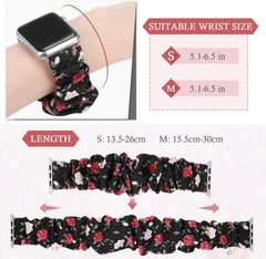 Scrunchie Elastic Nylon Apple Watch Band - 19 color options 38mm - 49mm -