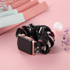 Scrunchie Elastic Nylon Apple Watch Band - 19 color options 38mm - 49mm -
