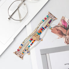 Elastic Beaded Apple Watch Bands - 4 color options 38mm - 49mm -
