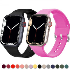 Silicone Apple Watch Bands - 20 color options 38mm - 49mm -