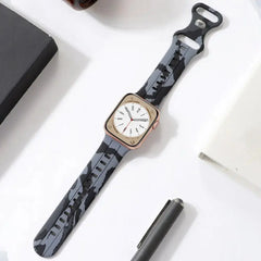 Silicone Camouflage Apple Watch Band - 10 Color Options 38mm - 49mm -