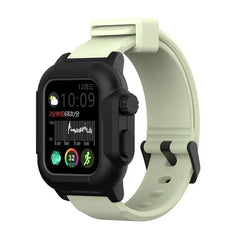 Silicone Waterproof Apple Watch Bands + Case - 16 color options 38mm - 45mm -