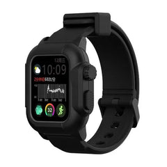 Silicone Waterproof Apple Watch Bands + Case - 16 color options 38mm - 45mm -